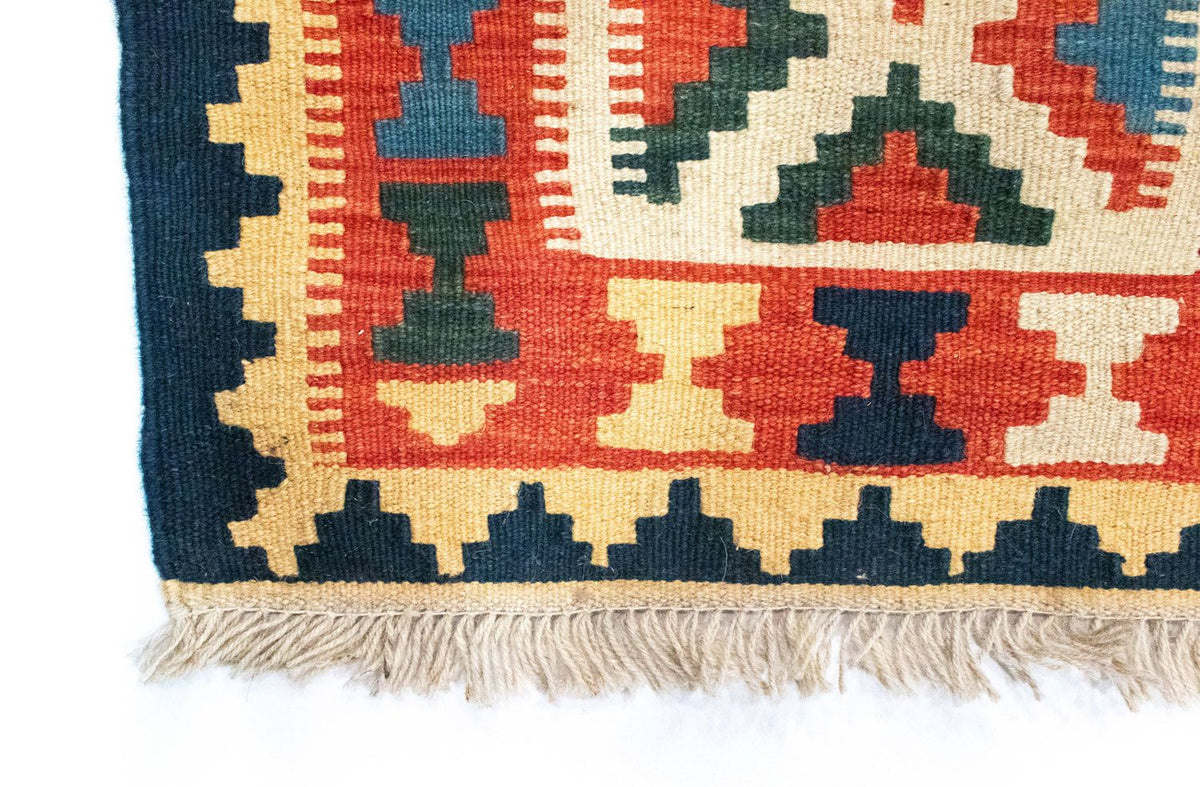 Dywan Kelim - Orientalny - 101 x 63 cm - pomarańczowy