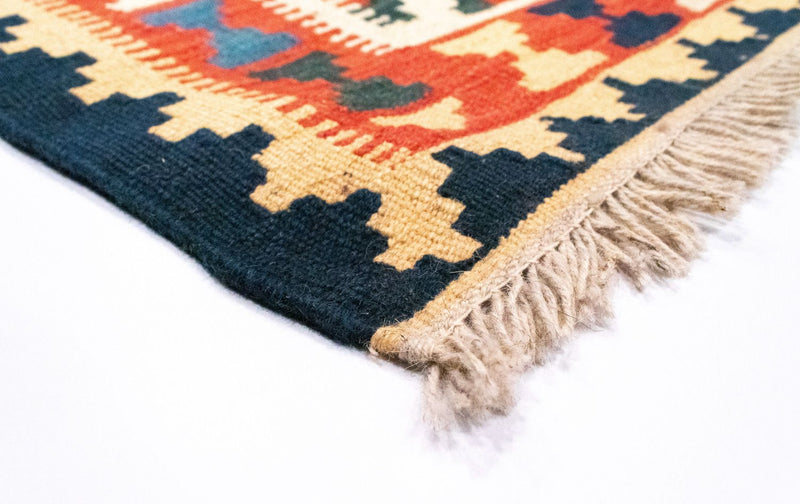 Dywan Kelim - Orientalny - 101 x 63 cm - pomarańczowy