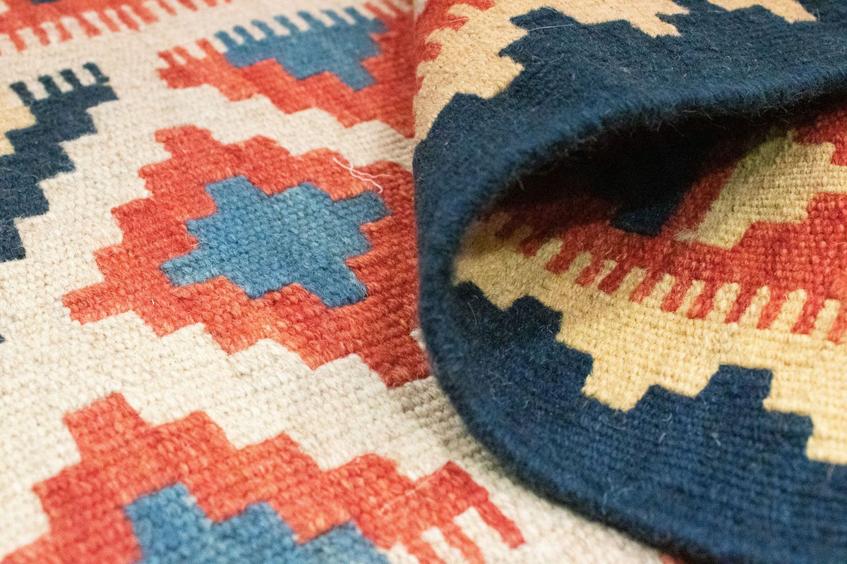 Dywan Kelim - Orientalny - 101 x 63 cm - pomarańczowy