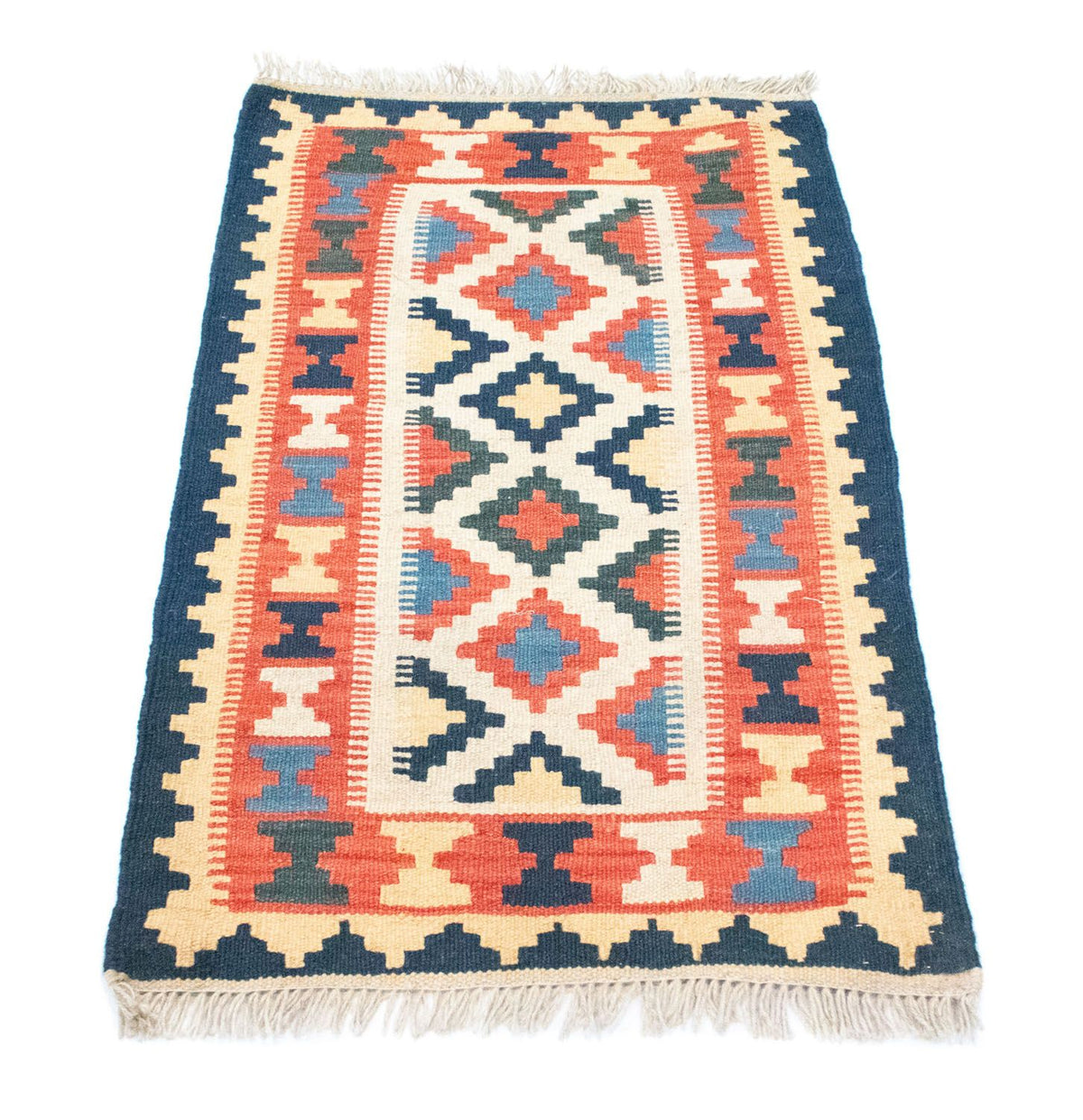 Dywan Kelim - Orientalny - 101 x 63 cm - pomarańczowy