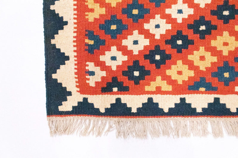 Dywan Kelim - Orientalny - 98 x 65 cm - pomarańczowy