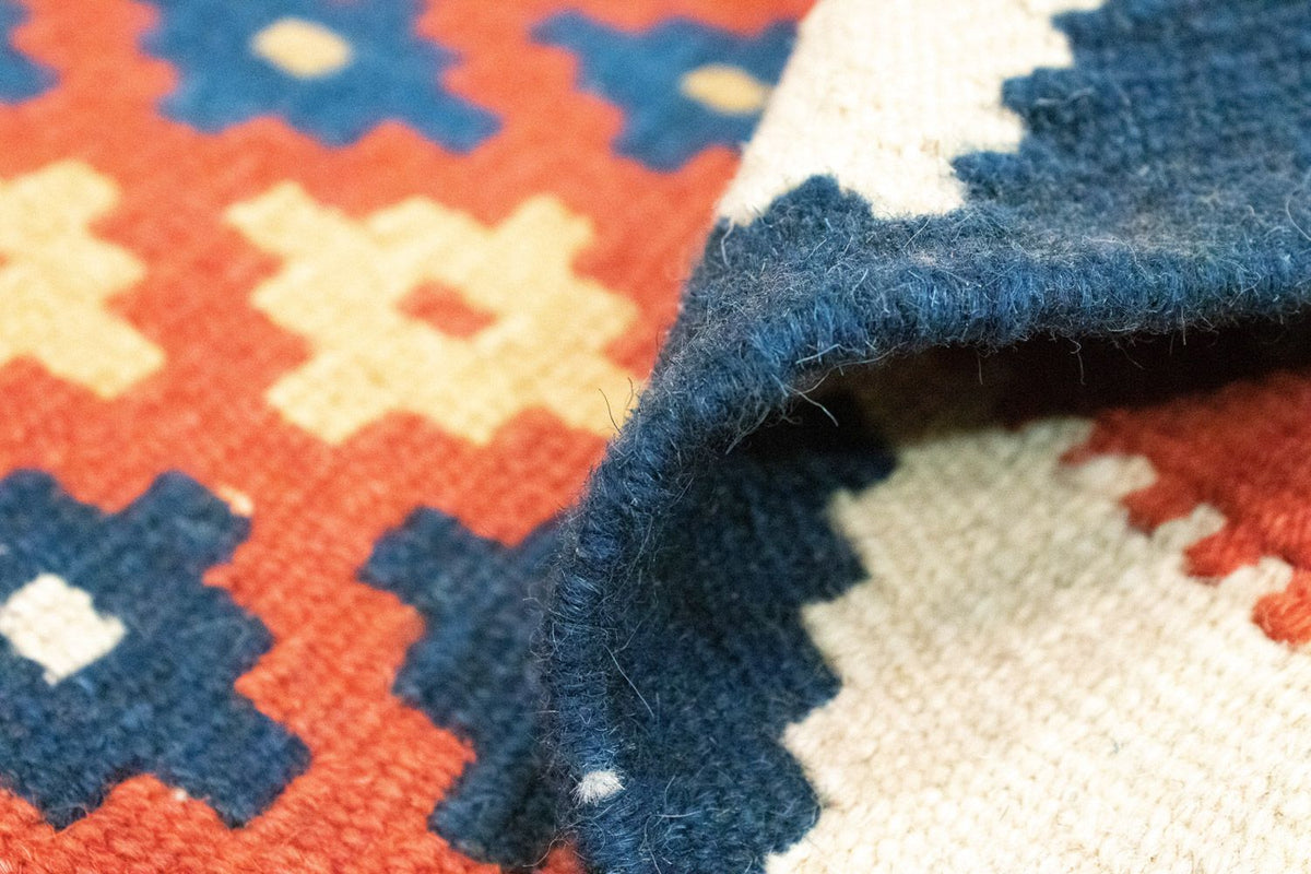 Dywan Kelim - Orientalny - 98 x 65 cm - pomarańczowy