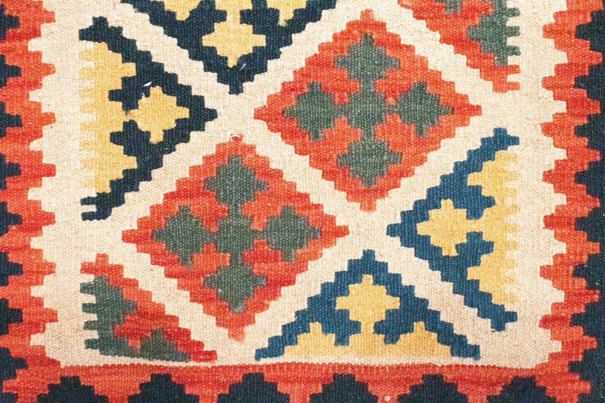 Dywan Kelim - Orientalny - 95 x 65 cm - pomarańczowy