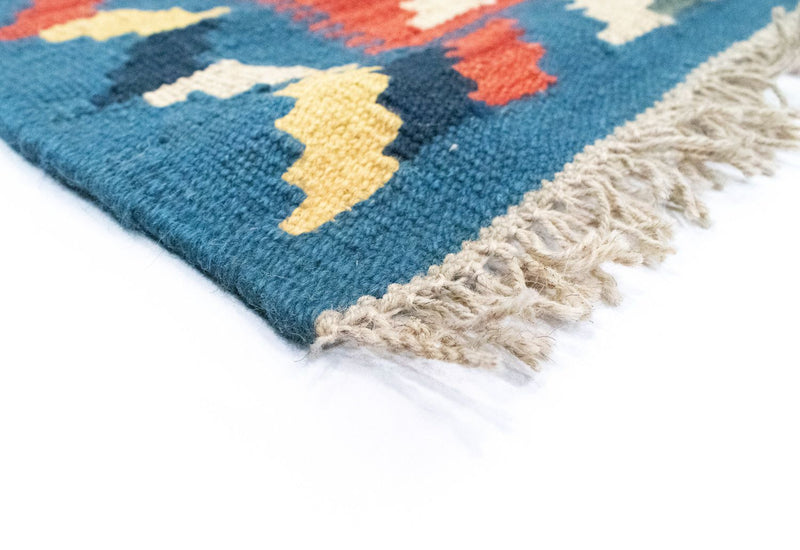 Dywan Kelim - Orientalny - 87 x 62 cm - pomarańczowy