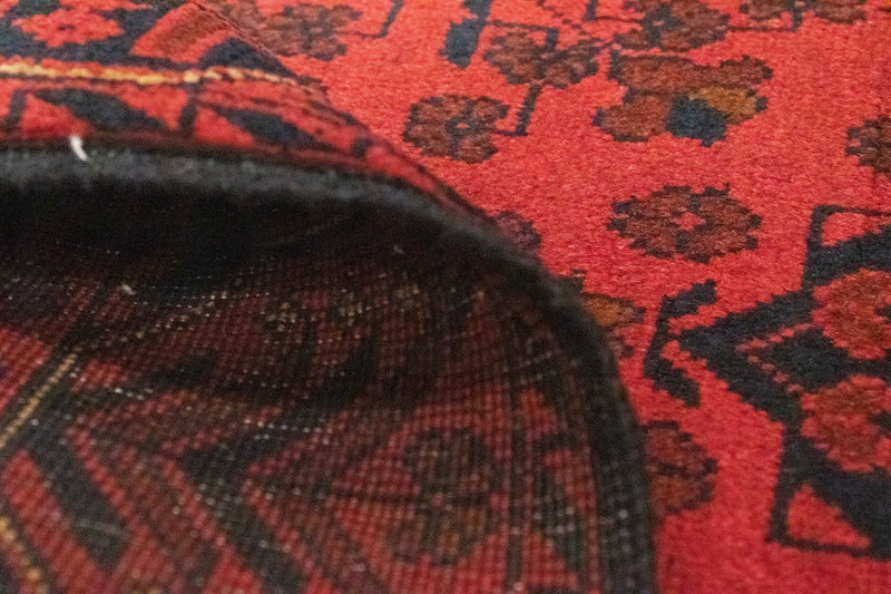 Biegacz Afgański dywan - Kunduz - 189 x 75 cm - czerwony