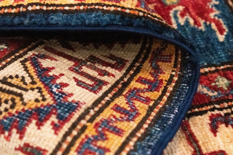 Dywan Ziegler - Kazak - 90 x 58 cm - niebieski