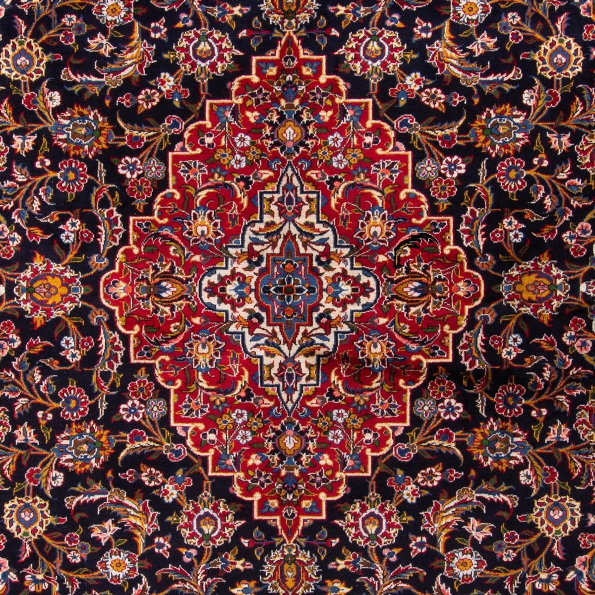 Dywan perski - Keshan - 425 x 318 cm - ciemnoniebieski