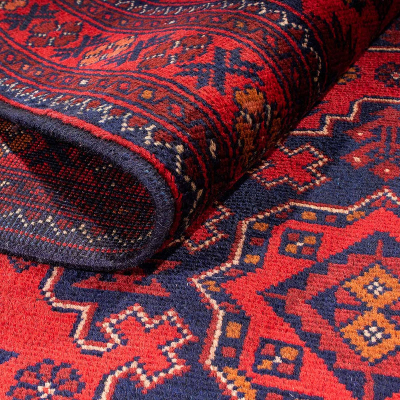 Afgański dywan - Kunduz - 192 x 128 cm - ciemna czerwień