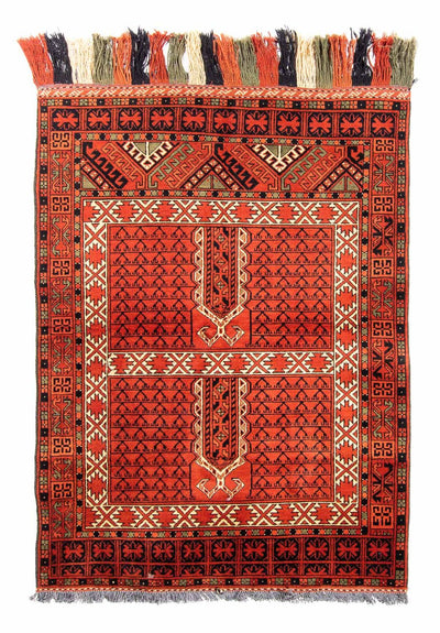 Dywan afgański 118x174cm - Dywan orientalny - rdza