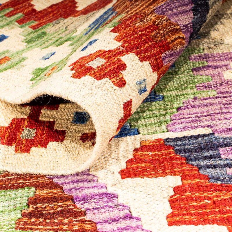 Biegacz Dywan Kelim - Splash - 305 x 81 cm - beżowy