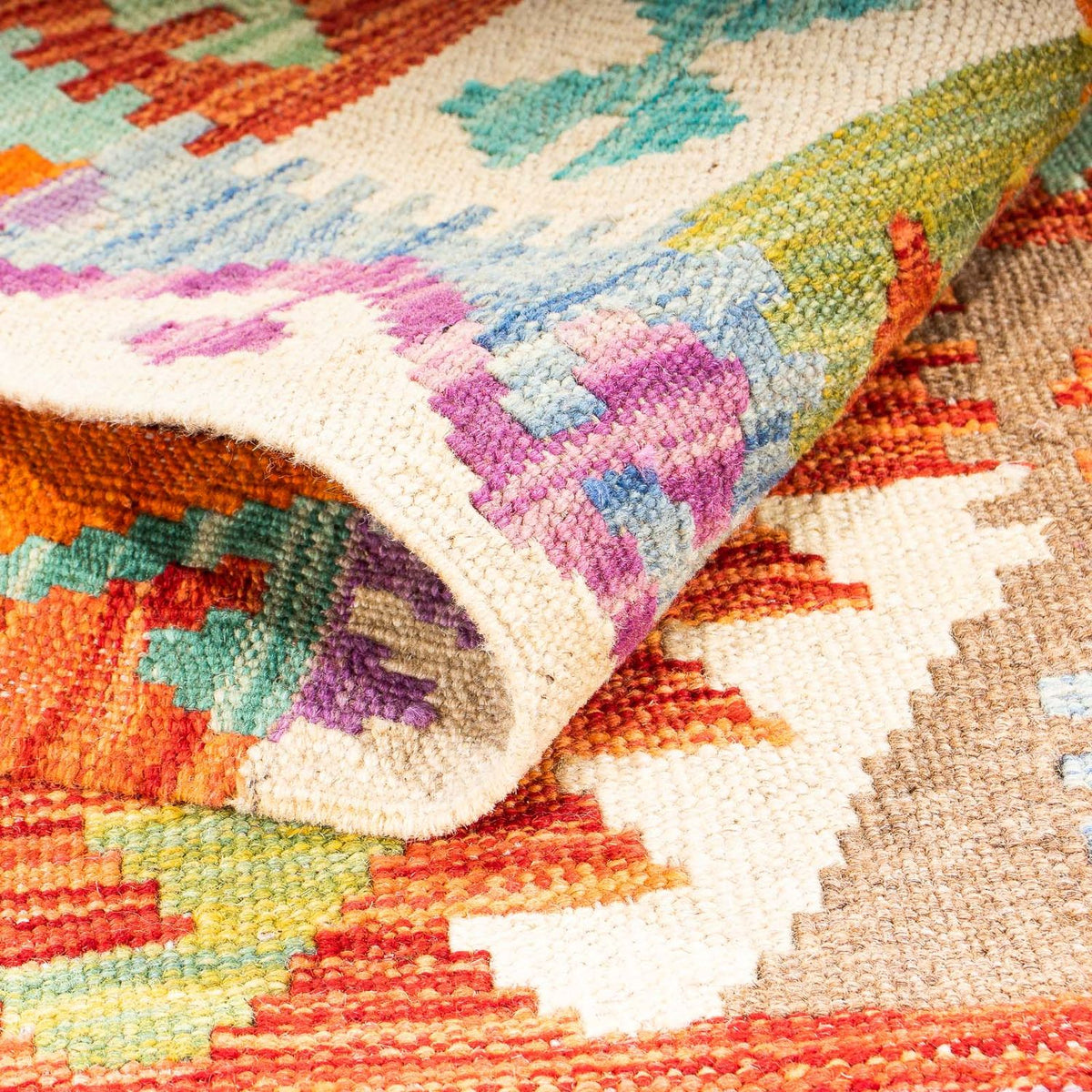 Biegacz Dywan Kelim - Splash - 300 x 82 cm - wielokolorowy