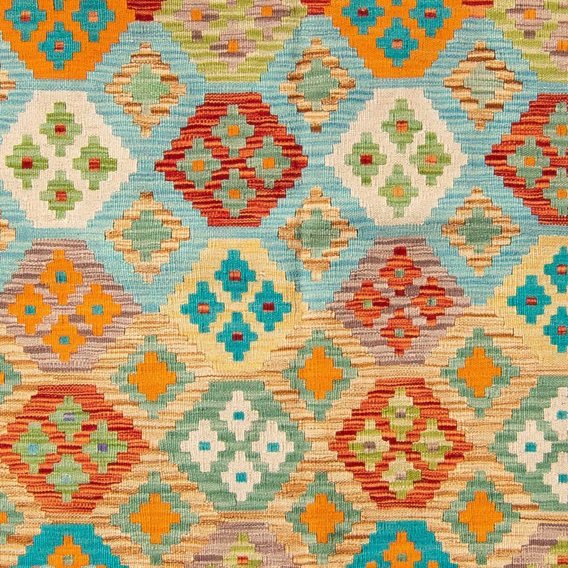 Dywan Kelim - Splash - 205 x 155 cm - zielona