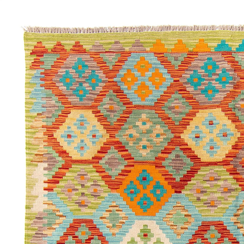 Dywan Kelim - Splash - 205 x 155 cm - zielona