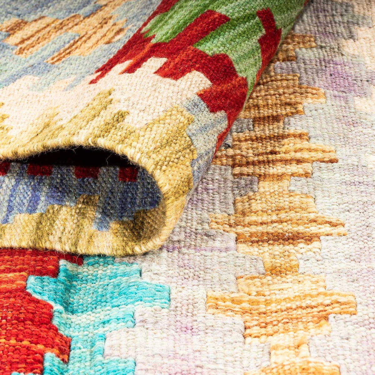 Dywan Kelim - Splash - 200 x 153 cm - wielokolorowy