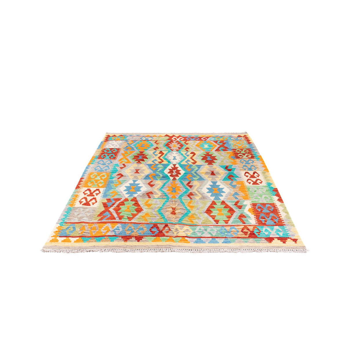 Dywan Kelim - Splash - 203 x 152 cm - wielokolorowy