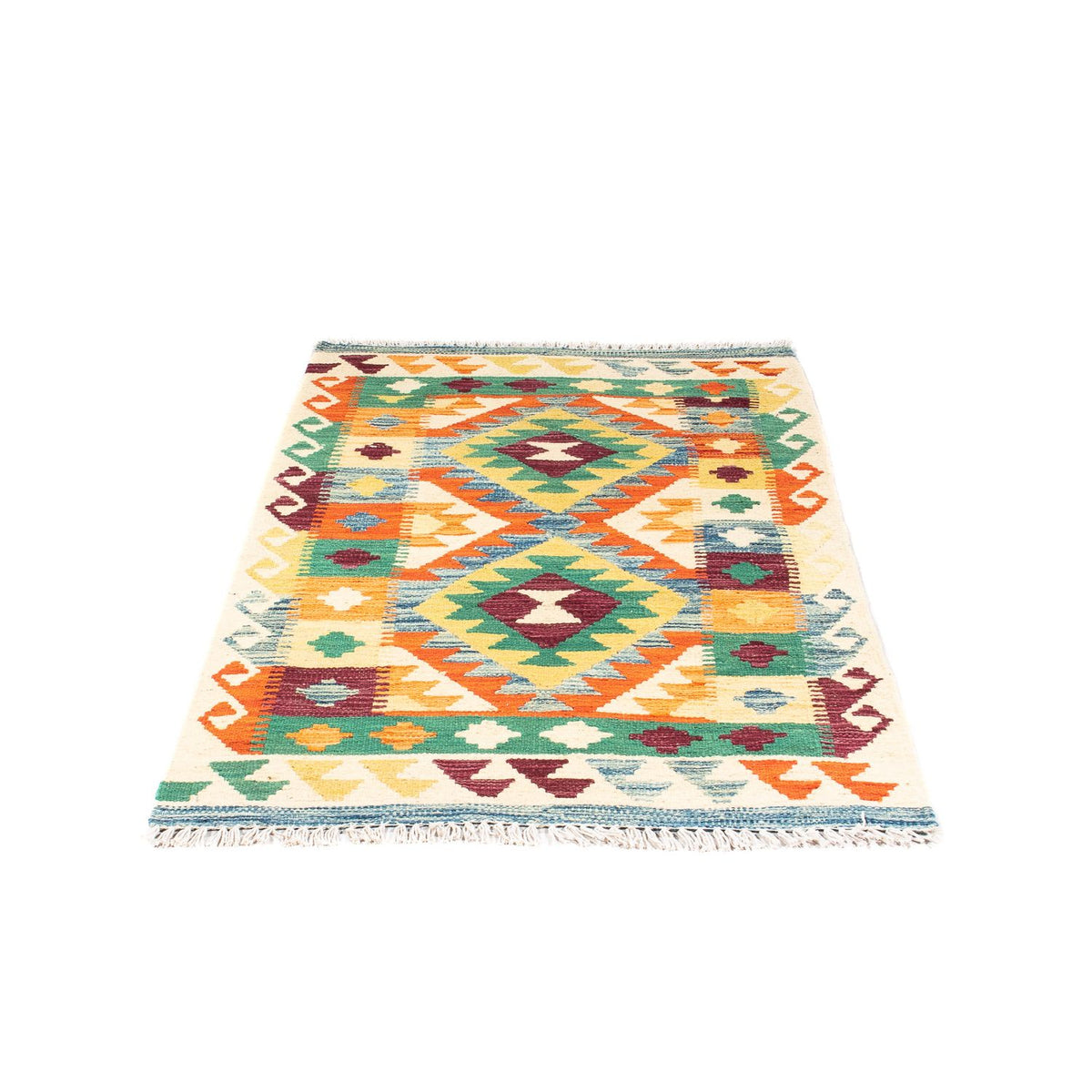 Dywan Kelim - Splash - 124 x 77 cm - beżowy