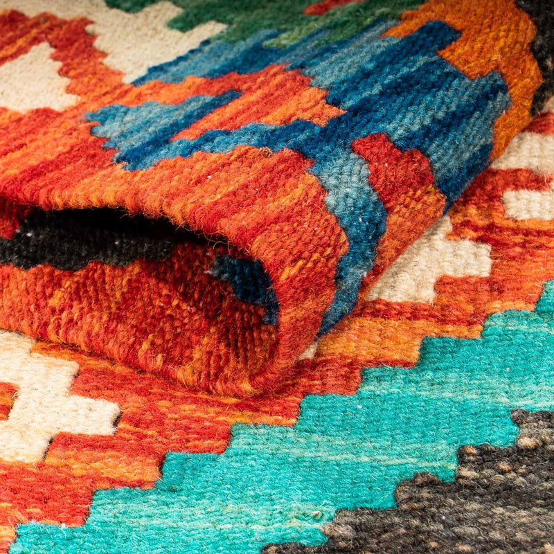 Dywan Kelim - Splash - 128 x 86 cm - rdza