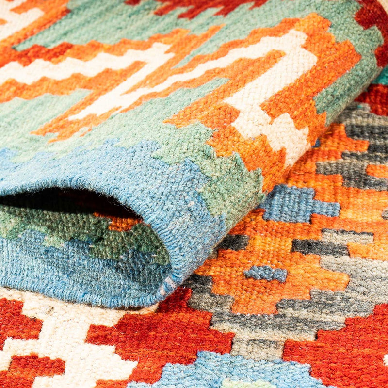 Dywan Kelim - Splash - 154 x 99 cm - ciemna czerwień