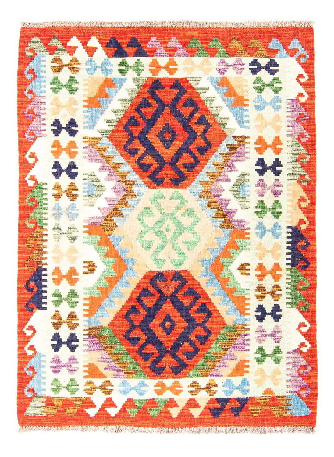 Dywan Kelim - Splash - 148 x 104 cm - rdza