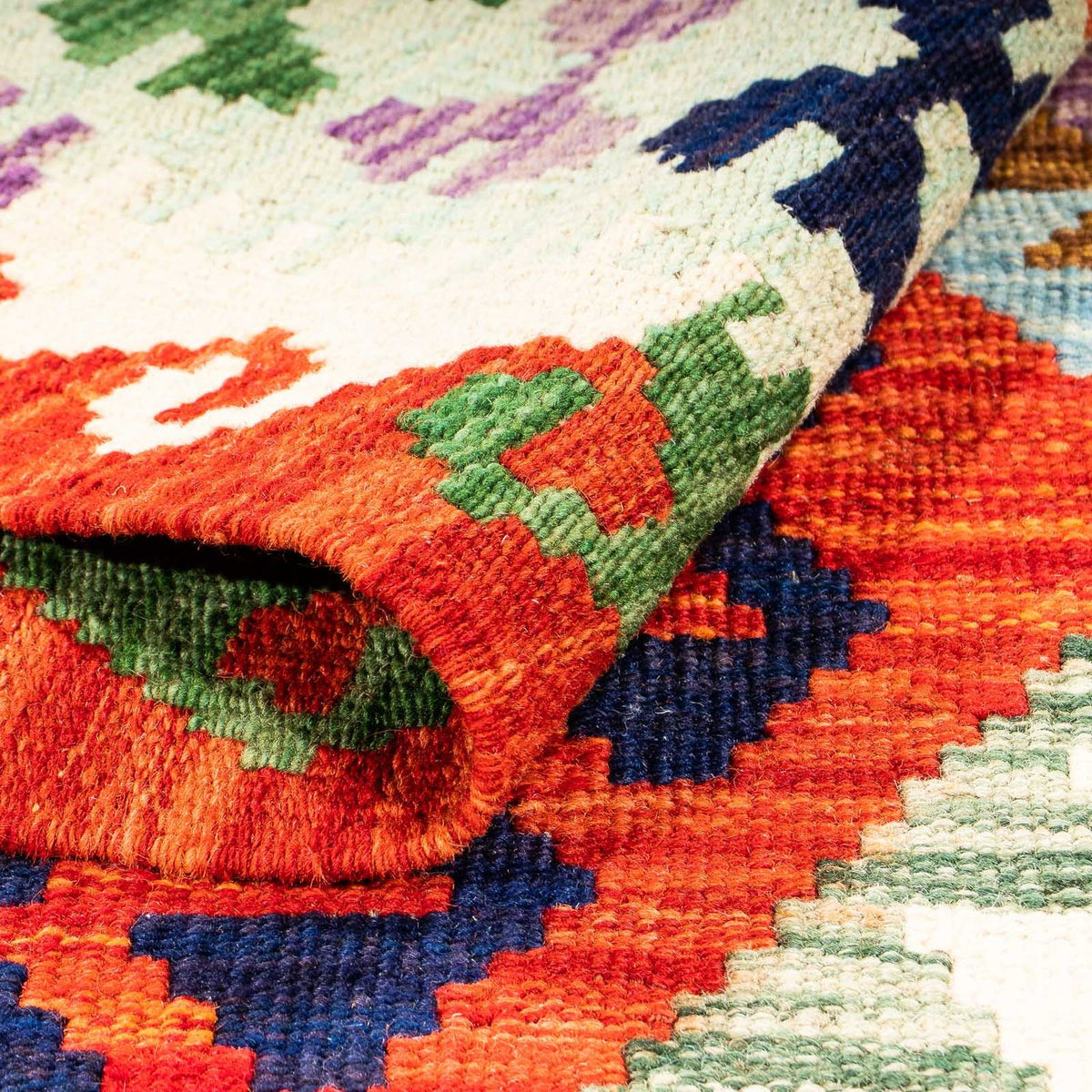 Dywan Kelim - Splash - 148 x 104 cm - rdza