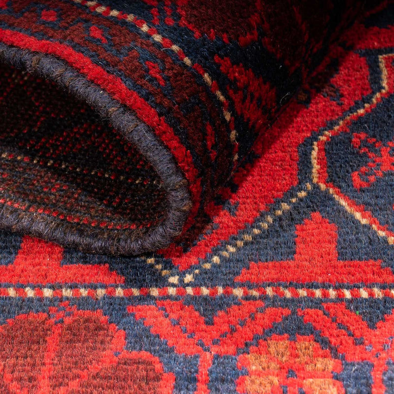 Afgański dywan - Kunduz - 125 x 78 cm - ciemna czerwień