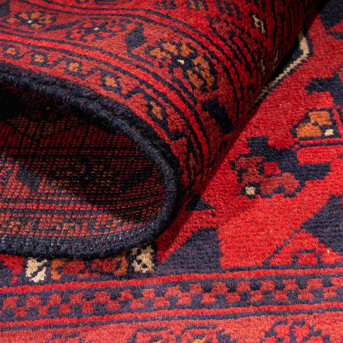 Afgański dywan - Kunduz - 146 x 102 cm - ciemna czerwień