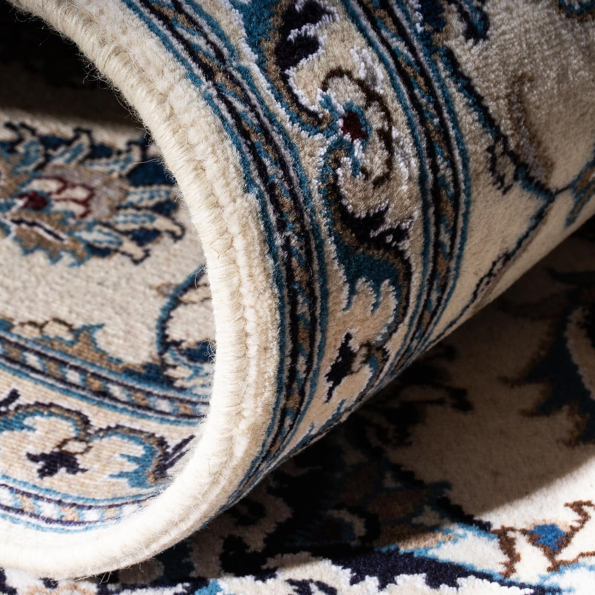 Biegacz Dywan perski - Nain - 202 x 80 cm - beżowy