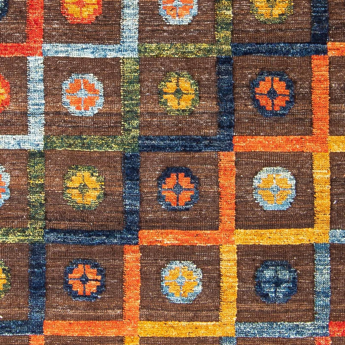 Dywan Kelim - Splash - 191 x 128 cm - brązowy
