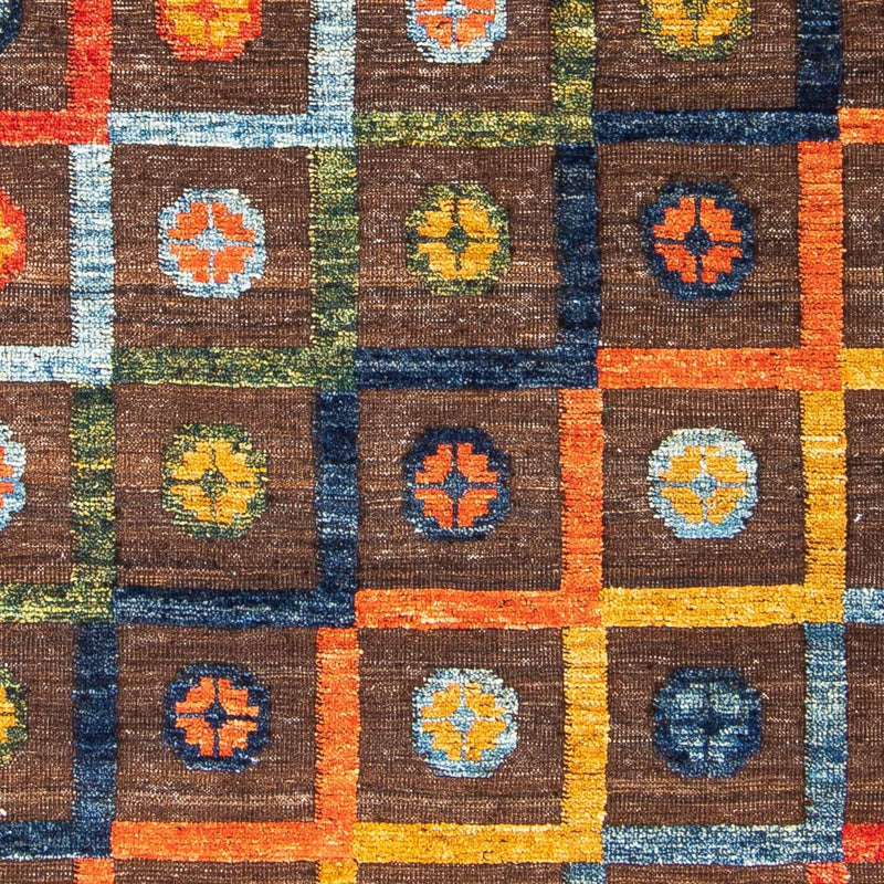 Dywan Kelim - Splash - 191 x 128 cm - brązowy