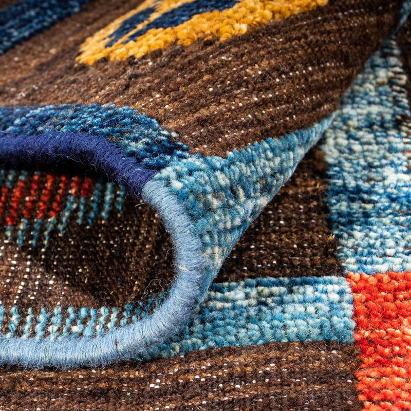 Dywan Kelim - Splash - 191 x 128 cm - brązowy