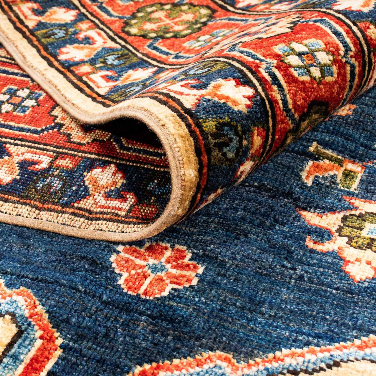 Dywan afgański - 200 x 152 cm - ciemnoniebieski