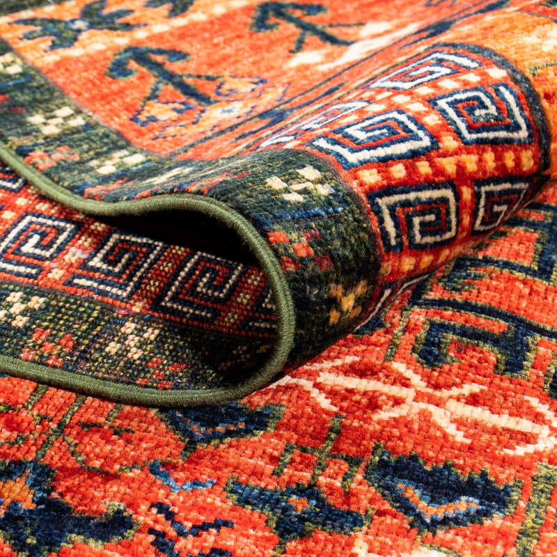 Dywan afgański - 196 x 158 cm - czerwony