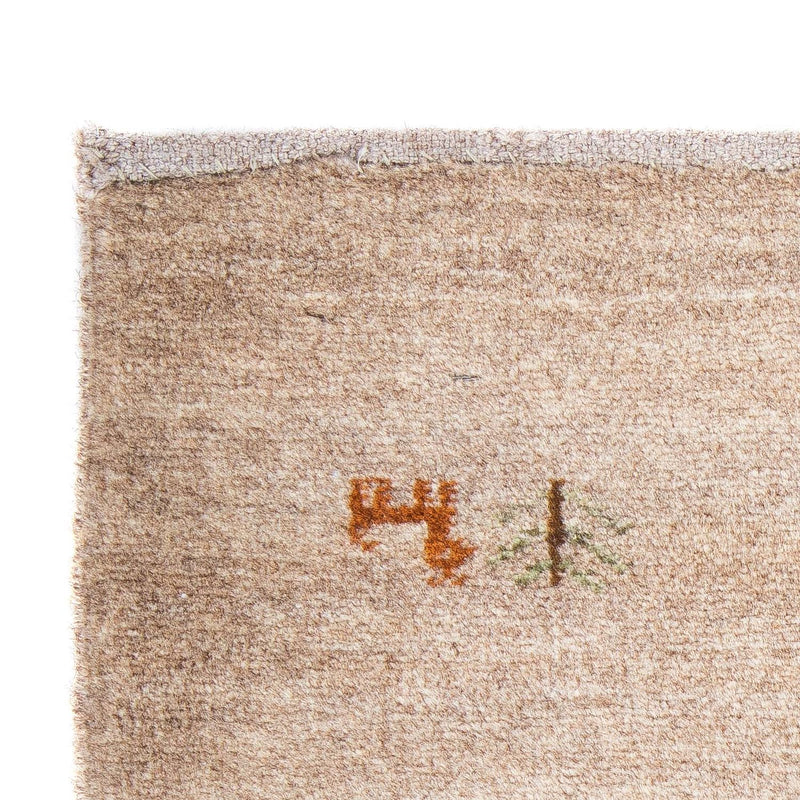 Dywan Gabbeh - Loribaft Perski - 60 x 40 cm - jasna mocca