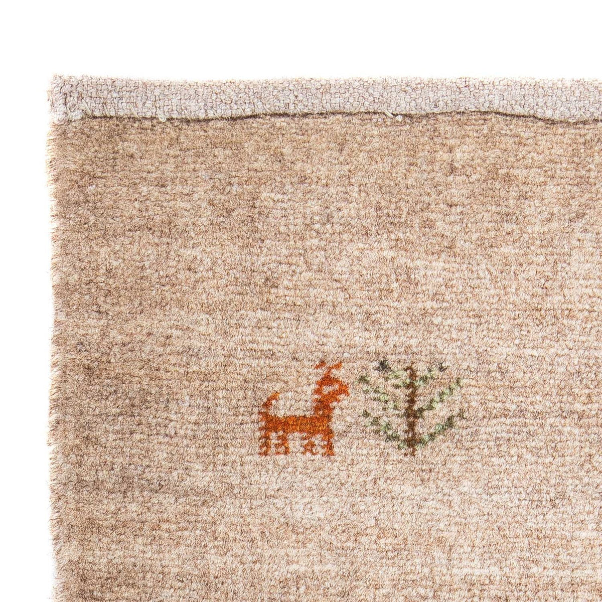 Dywan Gabbeh - Loribaft Perski - 60 x 40 cm - jasna mocca