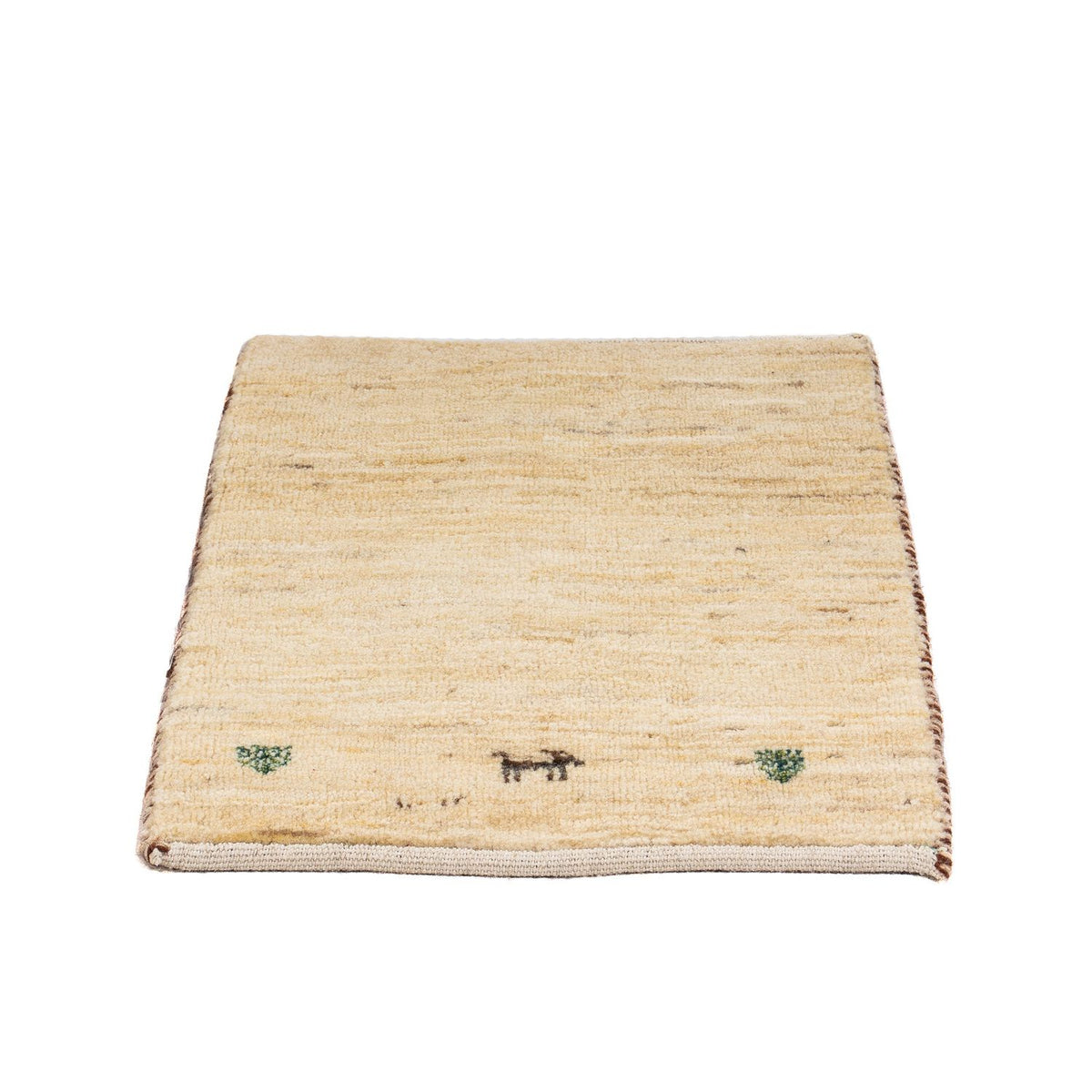 Dywan Gabbeh - Loribaft Perski kwadratowy  - 45 x 40 cm - beżowy