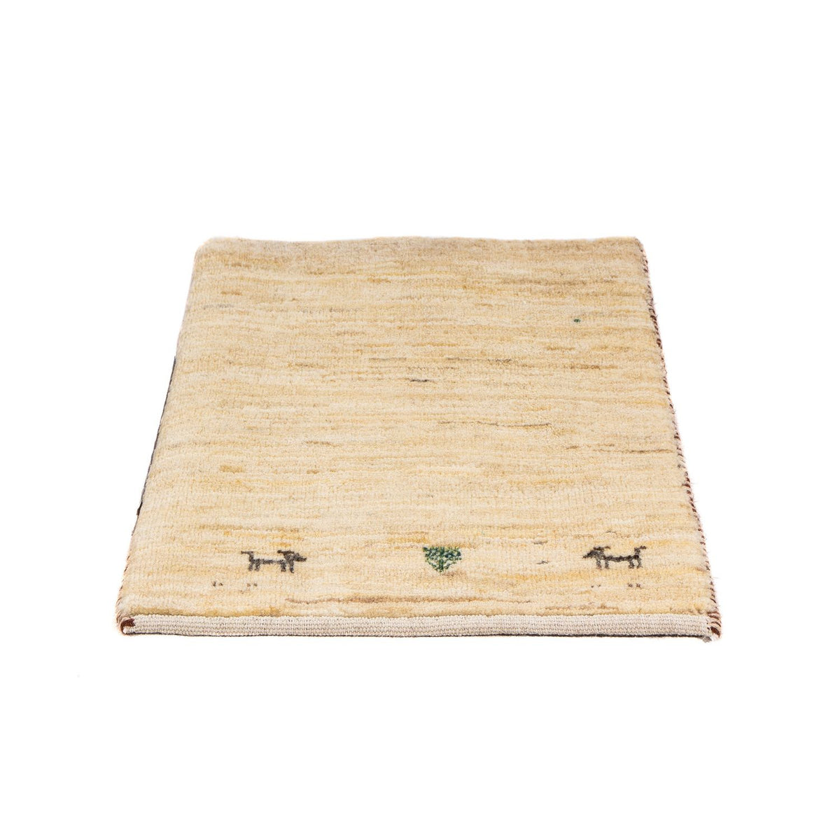 Dywan Gabbeh - Loribaft Perski kwadratowy  - 45 x 40 cm - beżowy