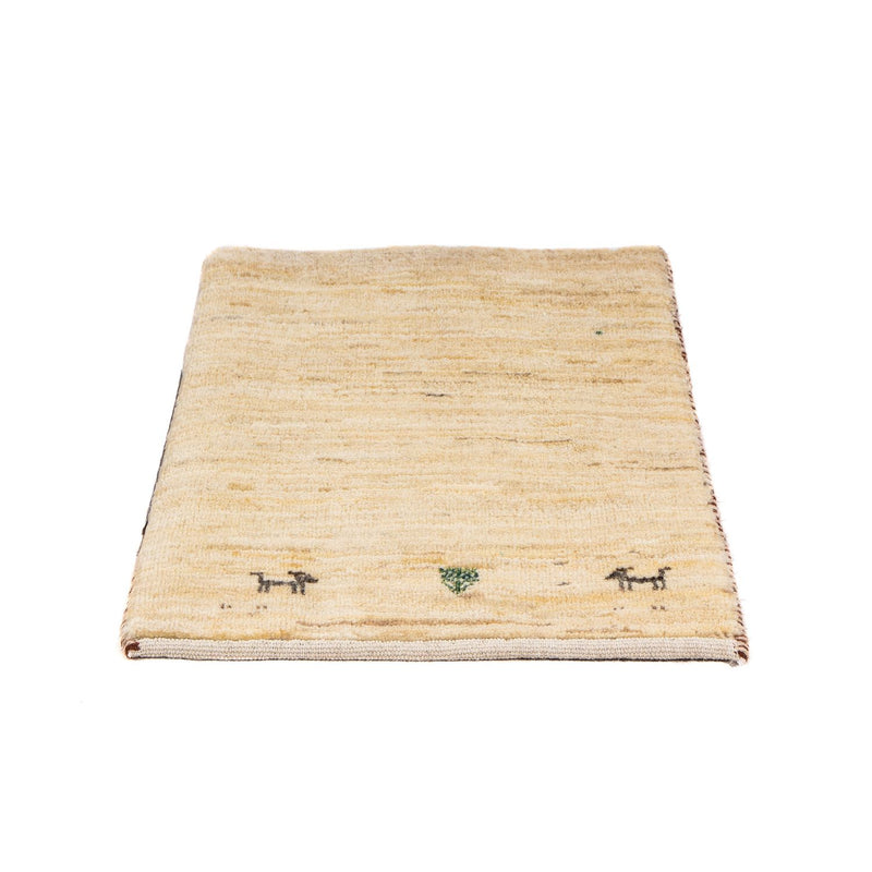 Dywan Gabbeh - Loribaft Perski kwadratowy  - 45 x 40 cm - beżowy