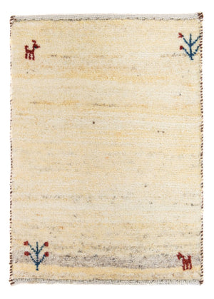 Dywan Gabbeh - Loribaft Perski - 60 x 40 cm - beżowy