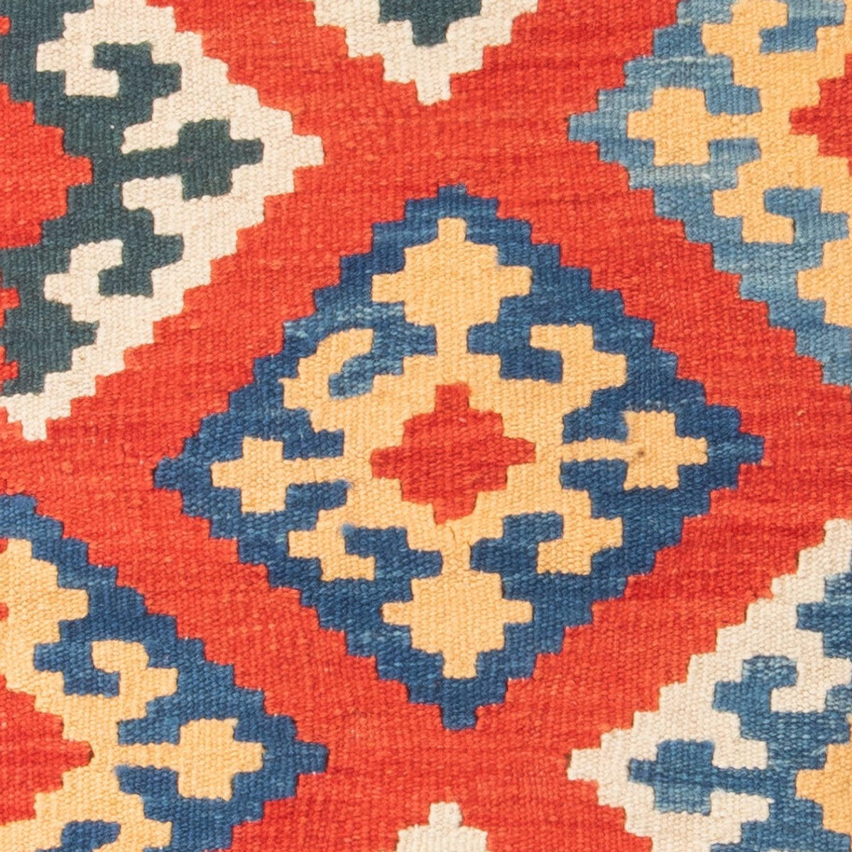 Biegacz Dywan Kelim - Orientalny - 207 x 62 cm - ciemna czerwień