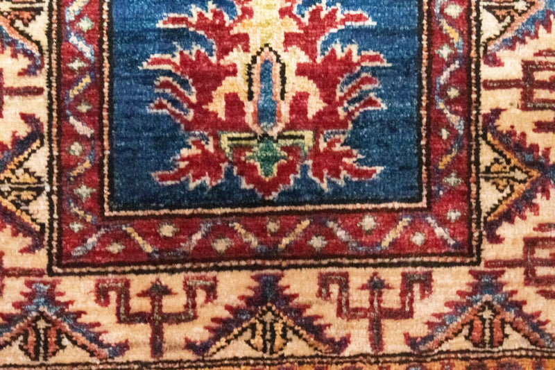 Dywan Ziegler - Kazak - 97 x 61 cm - niebieski