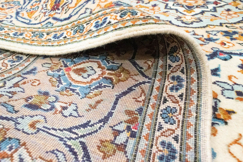 Dywan perski - Keshan - 309 x 195 cm - niebieski