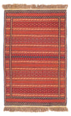 Kilim Senneh Dywan 80x130cm - Prostokątny / Wielokolorowy / 80 x 130 cm Prostokątny