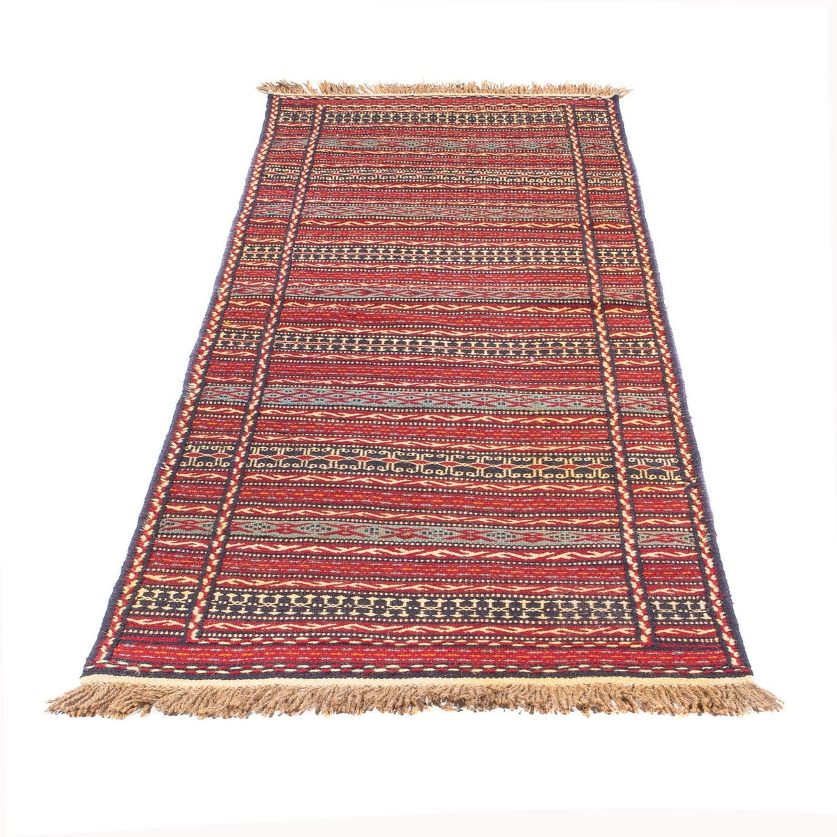 Biegacz Dywan Kelim - Orientalny - 200 x 72 cm - wielokolorowy