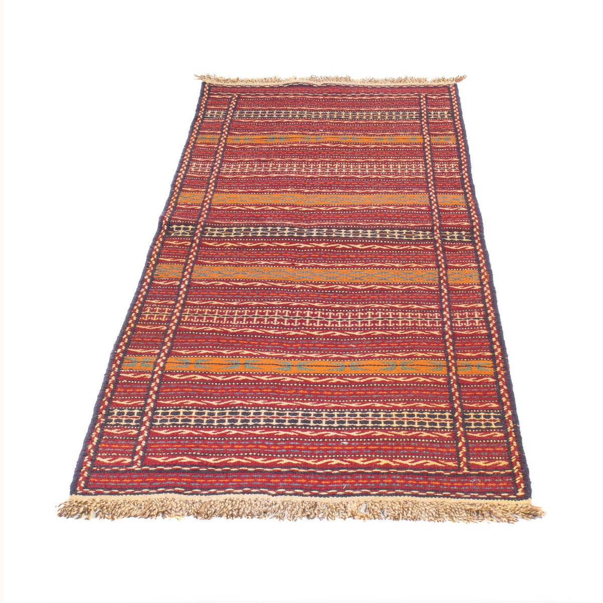 Biegacz Dywan Kelim - Orientalny - 200 x 70 cm - wielokolorowy