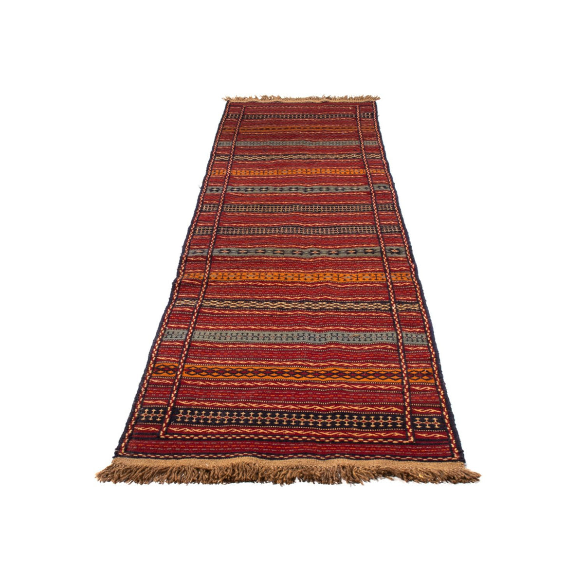 Biegacz Dywan Kelim - Orientalny - 300 x 83 cm - wielokolorowy