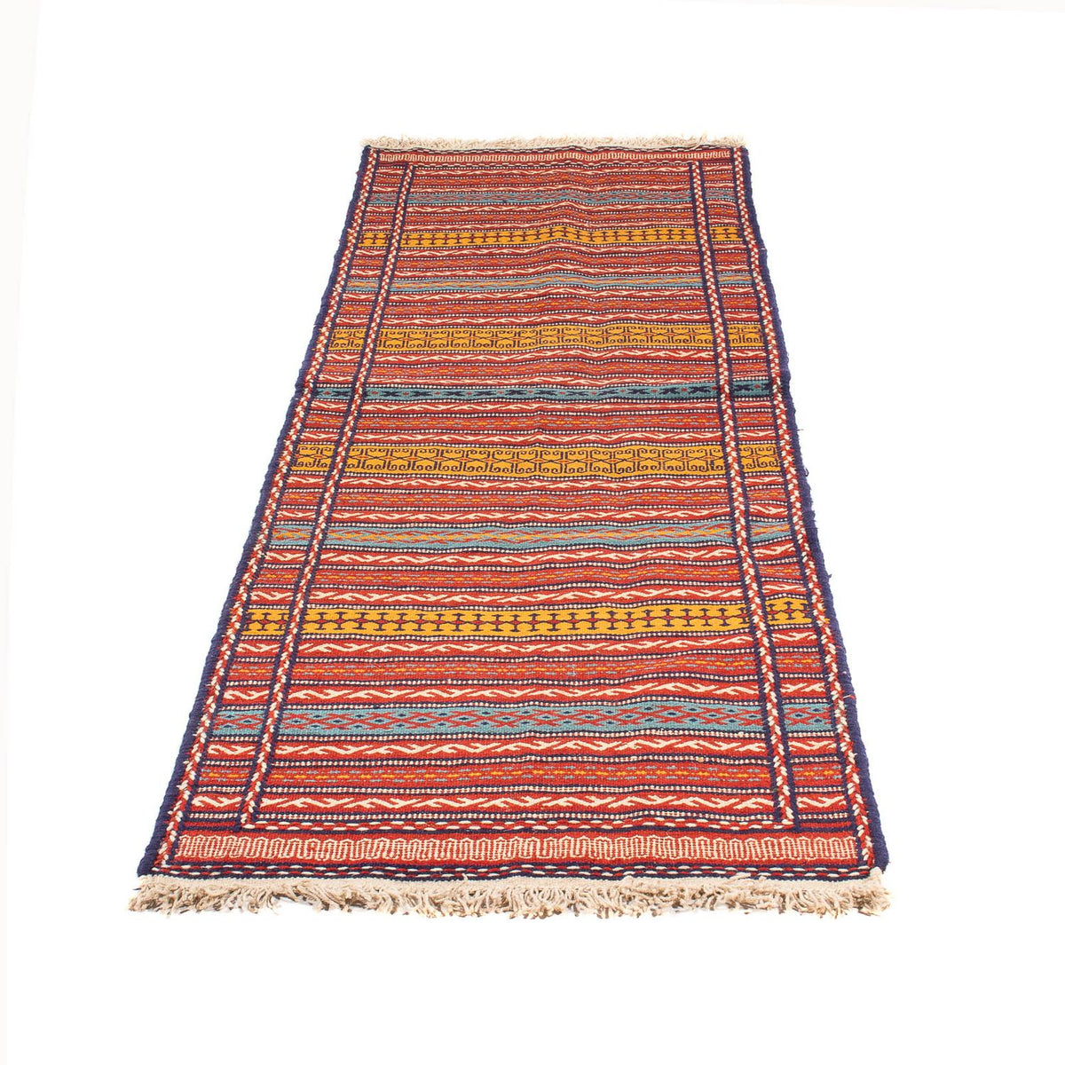 Biegacz Dywan Kelim - Orientalny - 200 x 70 cm - wielokolorowy