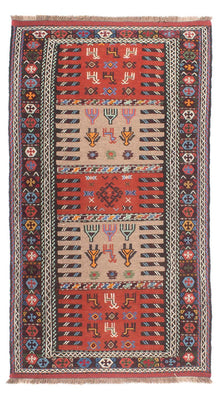 Biegacz Dywan Kelim - Orientalny - 200 x 100 cm - wielokolorowy