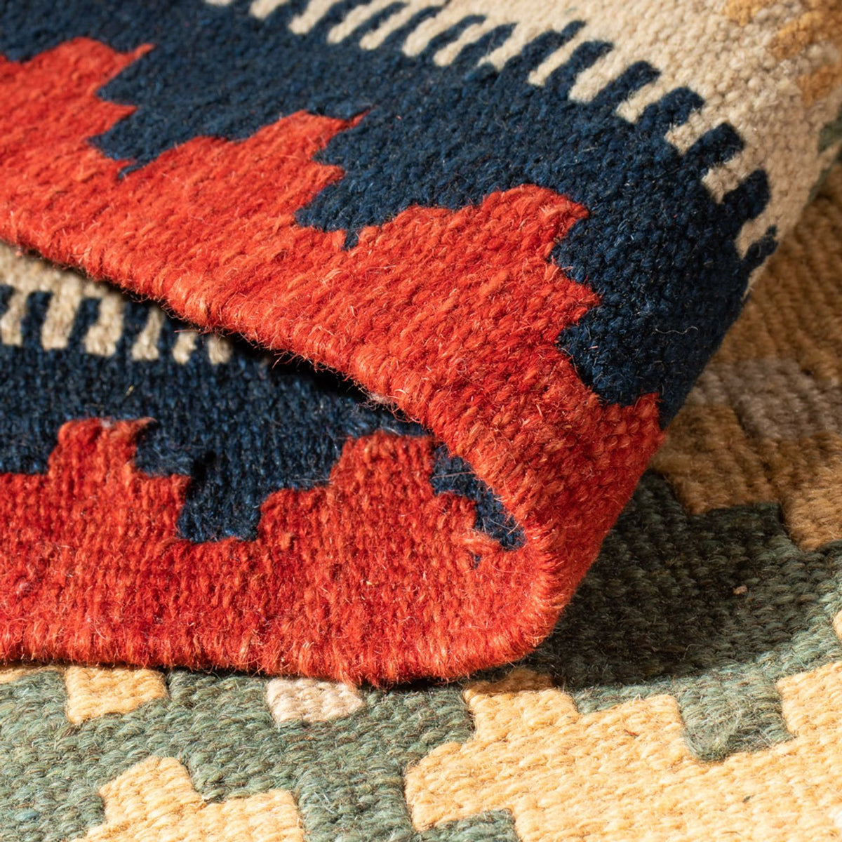 Dywan Kelim - Orientalny - 93 x 63 cm - wielokolorowy