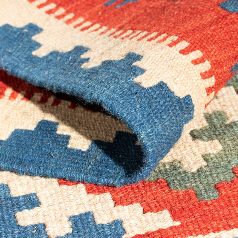 Dywan Kelim - Orientalny - 94 x 64 cm - wielokolorowy