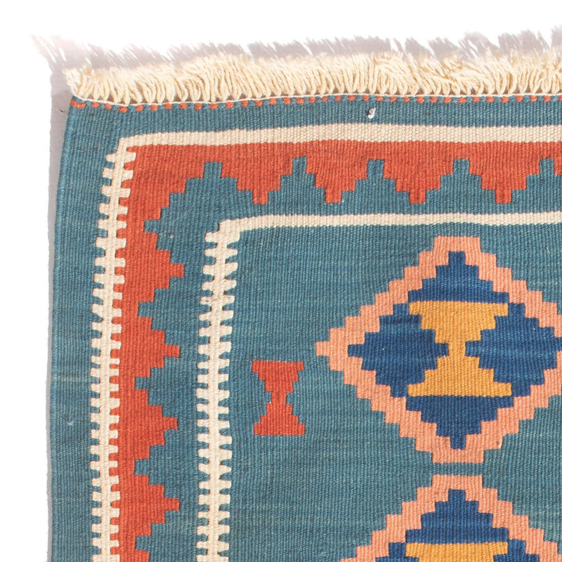 Dywan Kelim - Orientalny - 96 x 63 cm - wielokolorowy